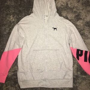 VS pink zip up hoodie